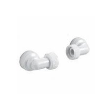Aqualisa Inlet elbow assembly - White (Pair) (022502)