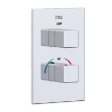 Inta Nulo Concealed Dual Outlet Thermostatic Mixer Shower Valve Only - Chrome (CB80010CP)