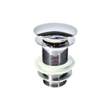Inventive Creations Standard Mushroom Clicker Unslotted Waste - Chrome (UNSBW2SS)
