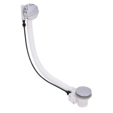 Inventive Creations Bath Pop Up Waste Mushroom Type Plug Metal Overflow Cover Stainless Steel (BPUW2)