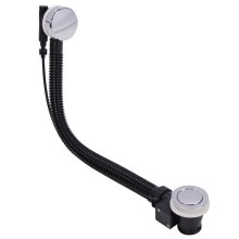 Inventive Creations Bath Pop Up Waste Standard Internal Plug Metal Overflow Cover Stainless Steel (BPUW1)