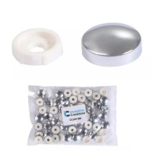 Inventive Creations M4 size  Metal Screw Cover Caps - Chrome Plated - Pack of 50 (CCAP-M4)