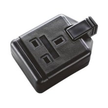 Masterplug 1 Gang Black Heavy Duty Trailing Socket Fused With Indicator (ELS13B-01)