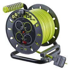 Masterplug 4 Gang 25m Cable Reel With Safety Thermal Cut Out and Reset (OMU25134SL-PX/EC)