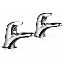 Mira Comfort basin pillar taps (2.1818.002)