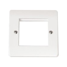 Mode 1 Gang 2 Apertures New Media Unfurnished Plate - White (CMA311)