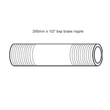 Rada 200mm brass parallel nipple 1/2" bsp (1.1531.049)