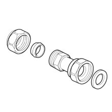Rada 1/2" straight inlet connector (408.83)