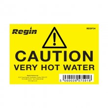 Regin 'Caution - Very Hot Water' stickers (pack of 8) (REGP34)