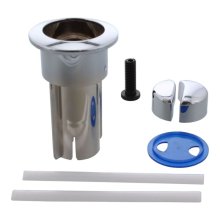 Roca D1D Long Shroud Dual Flush Push Button With Plain Rods - Chrome (AH0002000R)