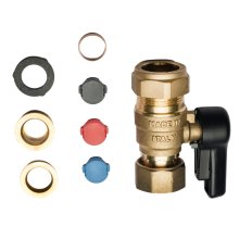 Salamander 3/4" Female to 15/22mm Compression Isolation Valve (ACCISOVAL34FT22COM)