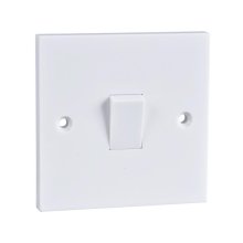 Schneider Electric Exclusive 2 Way Plate Switch - 1 Gang 10AX -White (GSW1G2W)