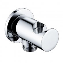 Triton circular integrated wall outlet and holder - chrome (TSHHWOCIRCHR)