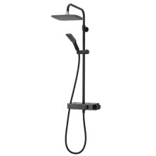 Triton Push Button Diverter Dual Bar Mixer Shower - Black (PBDIVBLK)