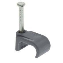 Unicrimp 5mm x 8mm 1-1.5mm Twin and Earth Flat Clips - Grey (QFC4)