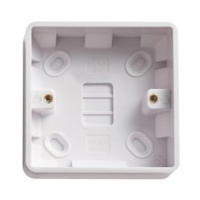 Vimark Curve 1 Gang 25mm Surface Pattress Box - White (VC1221)