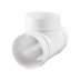 Airflow 100mm Round T Piece Connector - White (9041461R) - thumbnail image 1