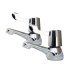 AKW Lever Handle Basin Taps - Pair - Chrome (23196CH) - thumbnail image 1