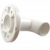 AKW shower riser rail elbow end 90° and cover plate - white (01461) - thumbnail image 1