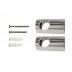 Aqualisa 22mm adjustable rail ends including fixings - chrome (910892) - thumbnail image 1