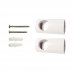 Aqualisa 22mm adjustable rail ends including fixings - white (910895) - thumbnail image 1