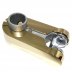 Aqualisa 25mm Pinch grip shower head holder - gold (910615) - thumbnail image 1