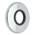 Aqualisa Classic wall plate - Black/chrome (025001) - thumbnail image 1