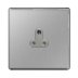 BG 1 Gang Unswitched Socket - Screwless Flatplate - Brushed Steel (FBS29G-01) - thumbnail image 1