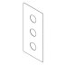 Bristan 3 hole rectangular concealing plate - gold (D282-093 G) - thumbnail image 1