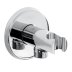 Bristan Contemporary Round Wall Outlet with Handset Holder Bracket - Chrome (C WORD02 C) - thumbnail image 1
