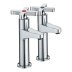 Bristan Design Utility X head high neck pillar taps - chrome (DUX HNK C) - thumbnail image 1