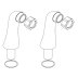 Bristan Pillar Assembly Pair - Chrome (2998821400) - thumbnail image 1