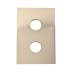 Bristan rectangular 2 control plate assembly unetched - gold (D282-016 G) - thumbnail image 1