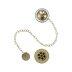 Burlington Bath Overflow Plug & Chain Waste - Gold (W3GOLD) - thumbnail image 1