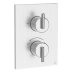 Crosswater Crossbox 3ONE6 Dual Outlet Trimset - Stainless Steel (TLCB1500LBPS) - thumbnail image 1