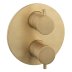 Crosswater Crossbox MPRO Double Outlet Industrial Trimset - Brushed Brass (PRICB1500LBPUB) - thumbnail image 1