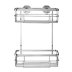 Croydex Brockham Flexi-Fix Two Tier Cosmetic Basket - Chrome (QM800541) - thumbnail image 1