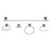 Croydex Flexi-Fix Chester 5 Piece Set -Chrome (QM449241) - thumbnail image 1