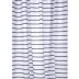 Croydex Navy Pinstripe Textile Shower Curtain (AF290334H) - thumbnail image 1