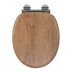 Croydex Ontario Flexi-Fix Toilet Seat - Teak (WL602086H) - thumbnail image 1