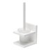 Croydex Portland Toilet Brush and Holder - White Wood (WA992922) - thumbnail image 1