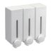 Croydex Slimline Triple Wall Mounted Soap Dispenser - White (PA670322) - thumbnail image 1