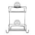 Croydex Stick 'N' Lock Two Tier Compact Basket - Chrome (QM295041) - thumbnail image 1