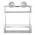 Croydex Stick 'N' Lock Two Tier Cosmetic Basket - Chrome (QM290541) - thumbnail image 1