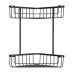 Croydex Two Tier Corner Basket - Matt Black (QM260221) - thumbnail image 1