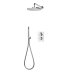 Dream Concealed Thermostatic Mixer Dual Outlet - Hand Shower & Wall Fixed Head - Round - Chrome (DRMDCV2.HSFW.RND) - thumbnail image 1