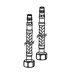 Flexi-Tails for Non-Easibox Freestanding Bath-Shower Mixer Pure Iso Plan - Pair (ABSP-10-0074) - thumbnail image 1