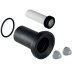 Geberit 18.5cm wall-hung WC connection set (with round cord ring) - chrome (152.404.46.1) - thumbnail image 1