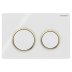 Geberit Kappa21 Dual Flush Plate - White/Gold (115.240.KK.1) - thumbnail image 1