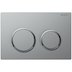 Geberit Omega20 Dual Flush Plate - Matt/Brushed Chrome (115.085.KN.1) - thumbnail image 1